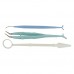 Disposable instruments kit (3pcs) met een probe, mondspiegel en forceps